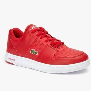 Mens Red Lacoste Shoes 